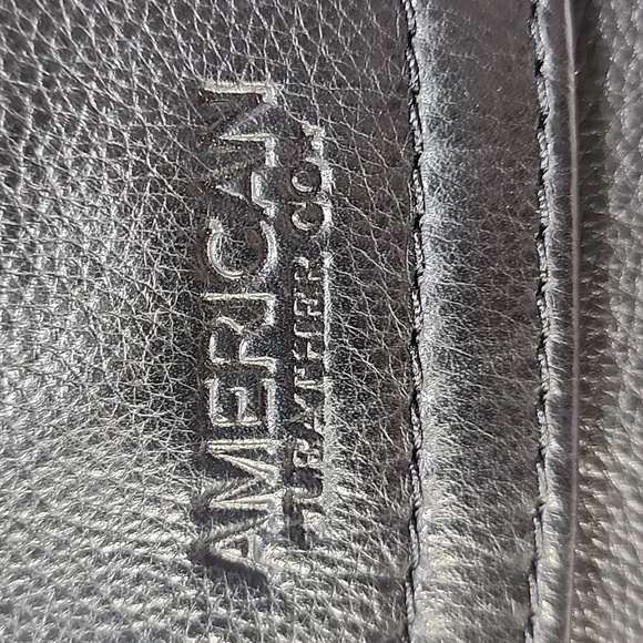 American Leather Company Black Leather Shoulder Bag - Picture 12 of 13